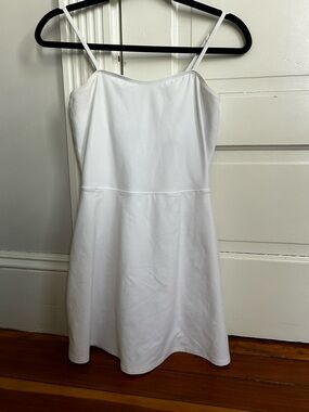 ALO Yoga | Dresses | Alo Yoga White Dress With Green Stripes | Poshmark